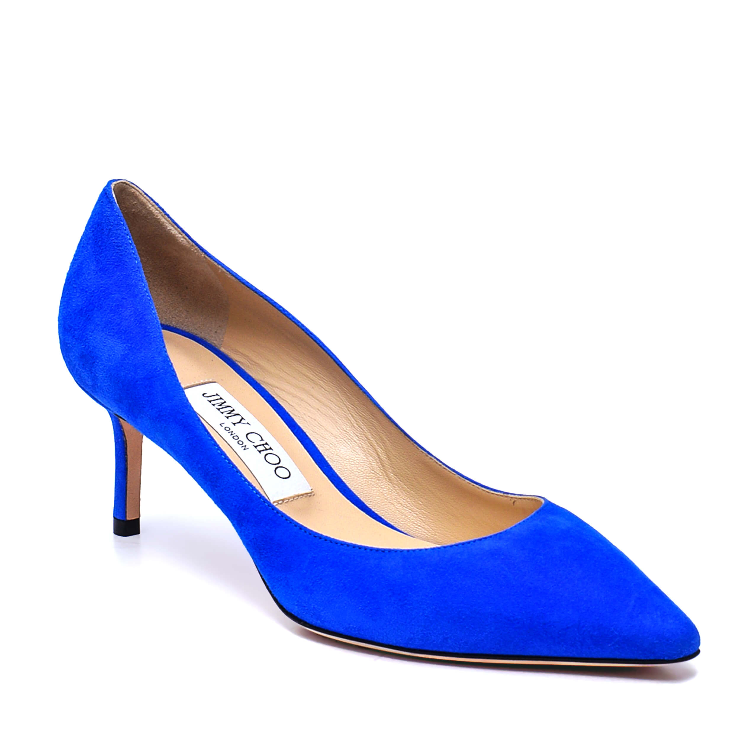 Jimmy Choo - Cobalt Blue Suede Romy Pumps / 38